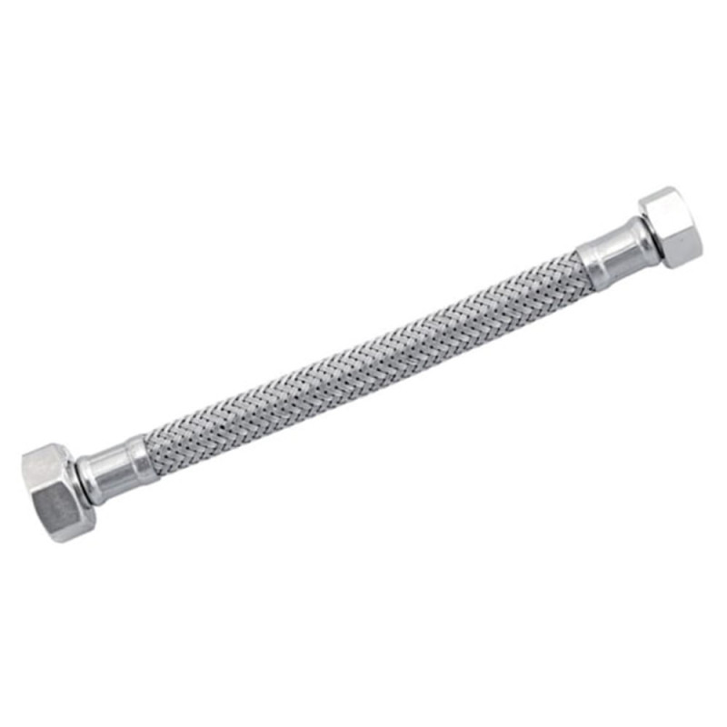 FLEXIBLE AGUA SANITARIO HI-HI 1/2"x3/8" 30CM