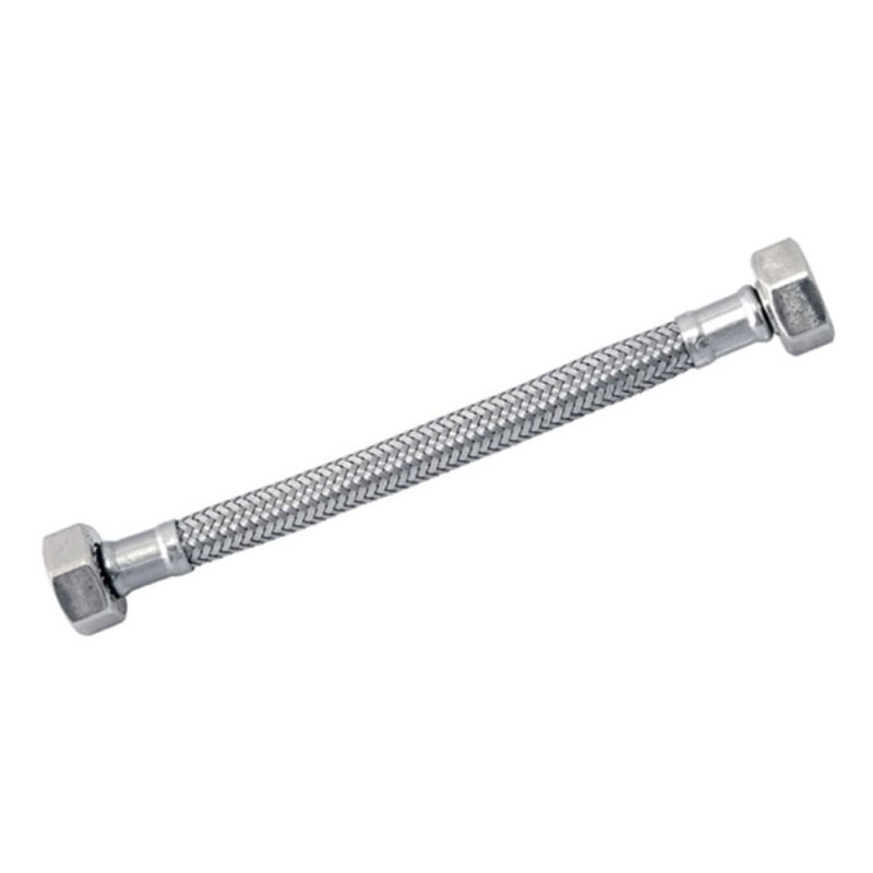 FLEXIBLE AGUA LAVAMANO/PLATO HI-HI 1/2"x1/2" 100CM