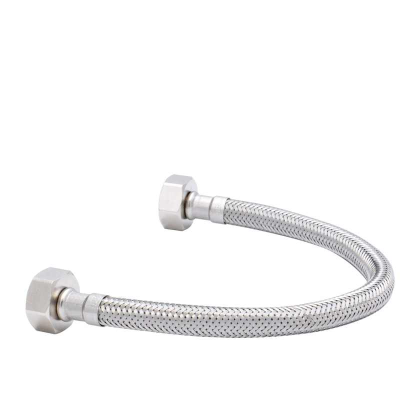 FLEXIBLE AGUA LAVAMANO/PLATO HI HI 1/2" X 1/2" X 30 CM