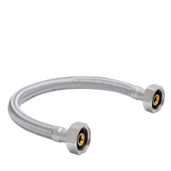 FLEXIBLE AGUA LAVAMANO/PLATO HI HI 1/2" X 1/2" X 30 CM