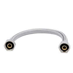 FLEXIBLE AGUA LAVAMANO/PLATO HI HI 1/2" X 1/2" X 30 CM