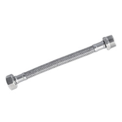 FLEXIBLE AGUA LAVAMANO/PLATO HI-HE 1/2"x1/2" 100CM