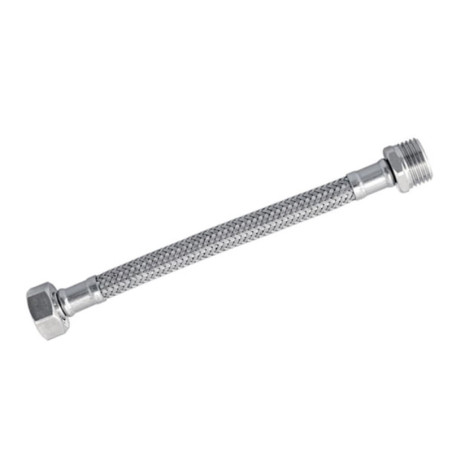 FLEXIBLE AGUA LAVAMANO/PLATO HI-HE 1/2"x1/2" 30CM