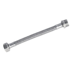 FLEXIBLE AGUA LAVAMANO/PLATO HI-HE 1/2"x1/2" 50CM