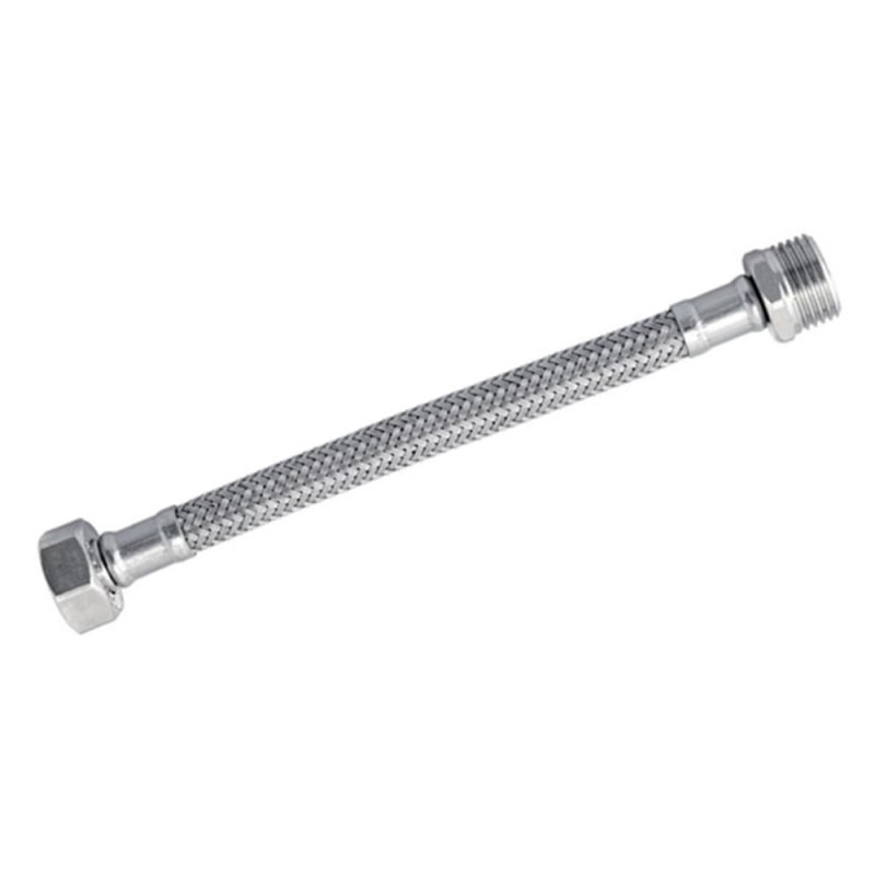 FLEXIBLE AGUA LAVAMANO/PLATO HI-HE 1/2"x1/2" 50CM