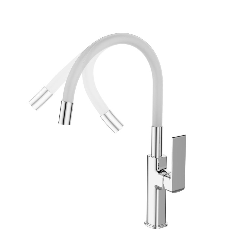 MONOMANDO LAVAPLATO CUELLO FLEXIBLE BLANCO (EX NOTT BLANCA)