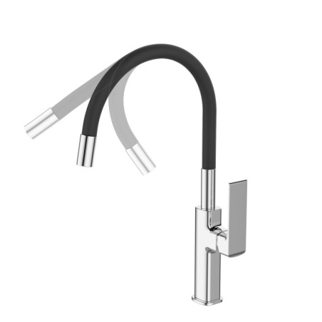 MONOMANDO LAVAPLATO CUELLO FLEXIBLE BLACK