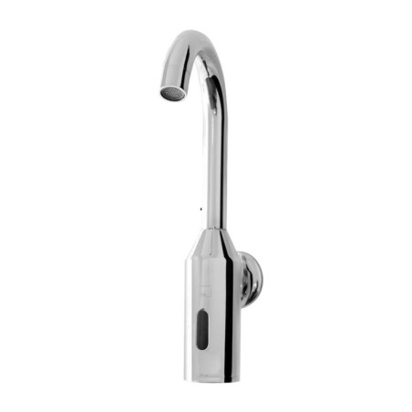 LLAVE LAVATORIO/LAVAPLATO CUELLO CISNE MURO SENSOR OPTICO