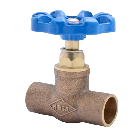 LLAVE PASO COMPACTA SO 1/2" MANILLA AZUL