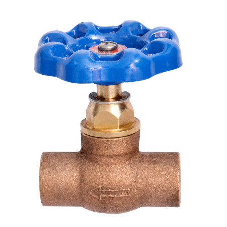 LLAVE PASO LIVIANA SO 1/2" MANILLA AZUL