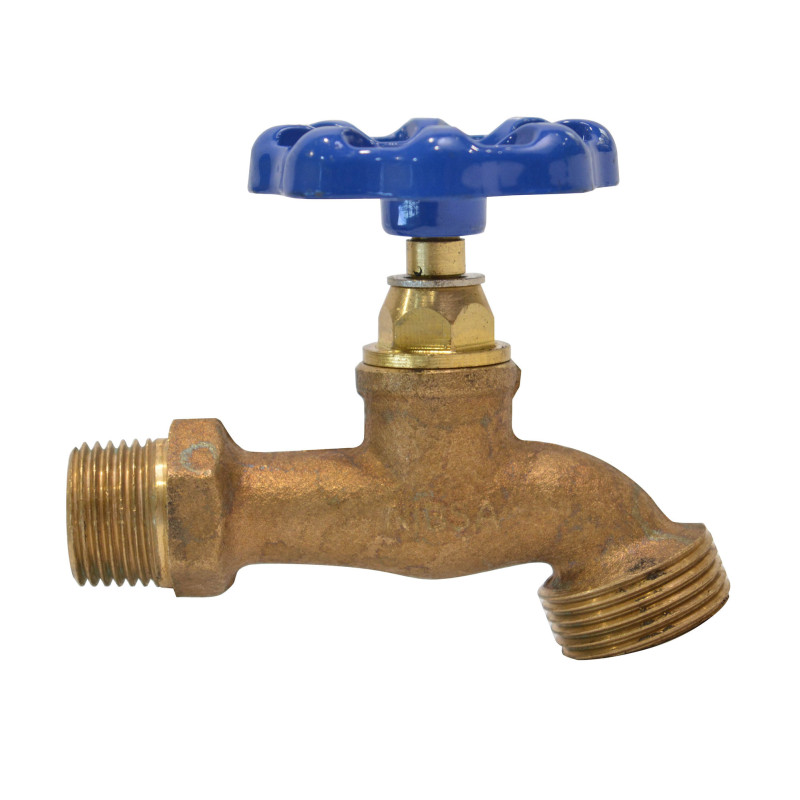 LLAVE JARDIN BRONCE HE-HE 1/2" X 3/4" MANILLA AZUL