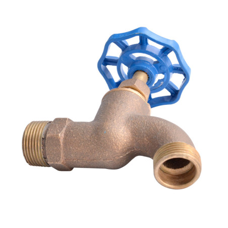 LLAVE JARDIN BRONCE HE-HE 3/4" MANILLA AZUL