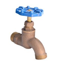 LLAVE JARDIN BRONCE HE-HE 3/4" MANILLA AZUL