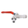 LLAVE JARDIN BOLA 1/2" X 3/4" ROJA C/UNION MANGUERA