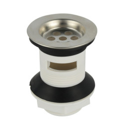 DESAGÜE LAVAMANOS 1. 1/4  PLÁSTICO CON CADENA, TAPÓN Y VENTANA