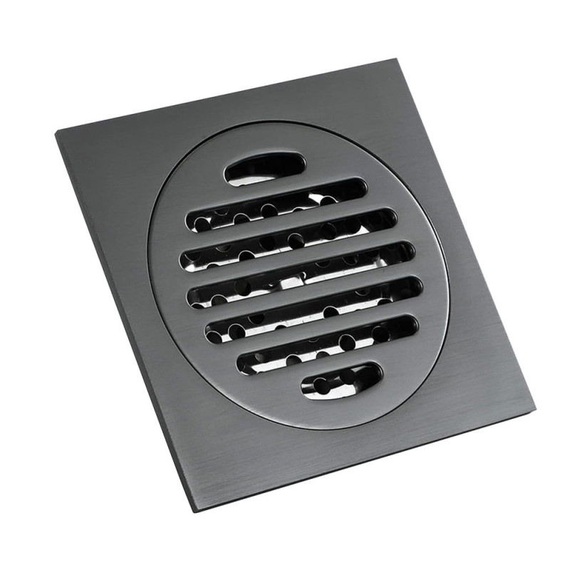 DESAGÜE DUCHA NEGRO MATE 10X10 CM A.INOX 304